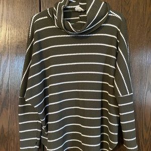 Army green striped tunic